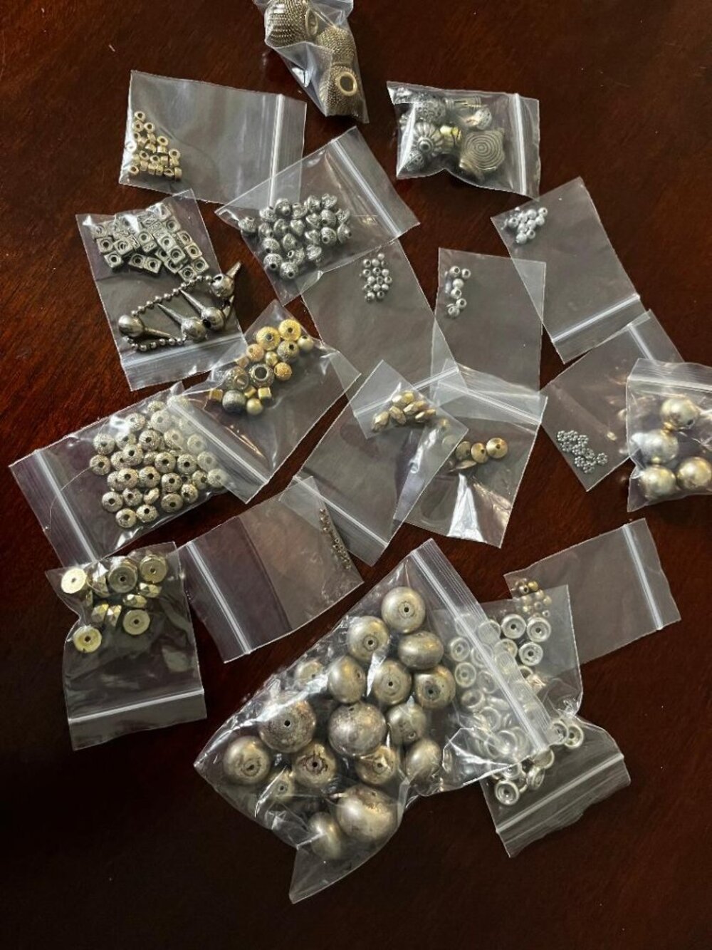 Silver and Gold Tone Beads